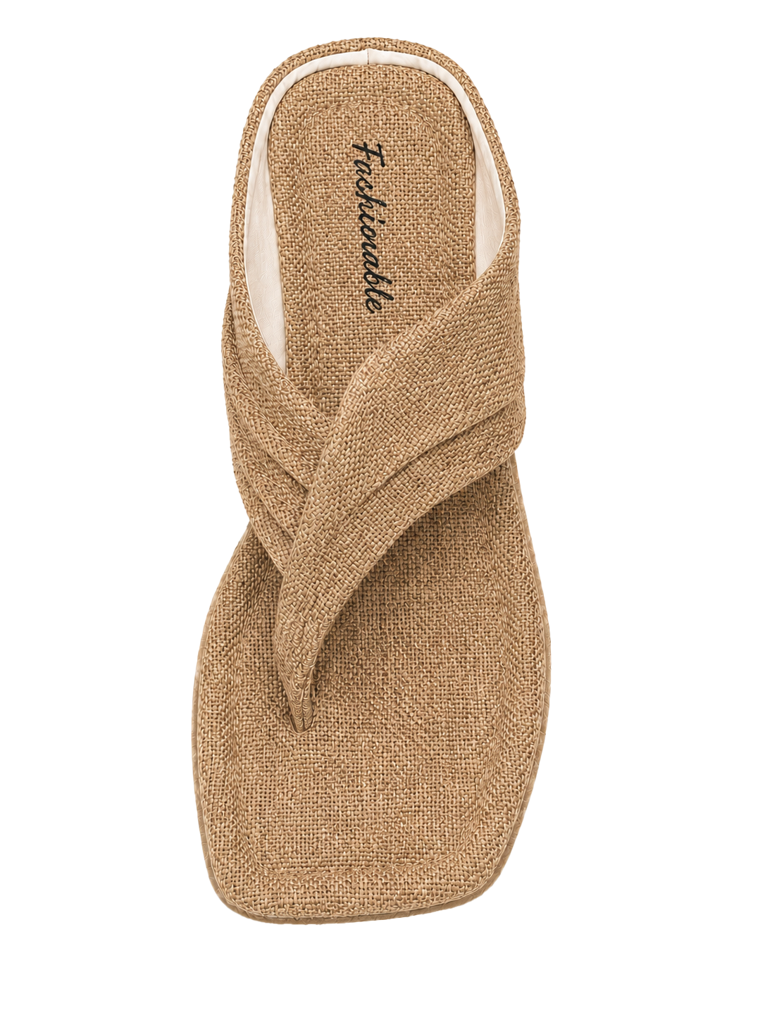 Women’s Wedge Thong Sandals – Square Toe Crisscross Slide Sandals