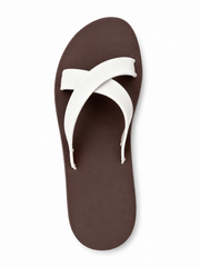 Women’s Criss Cross Rubber Slide Sandals – 100% Solid Rubber Flat Slides