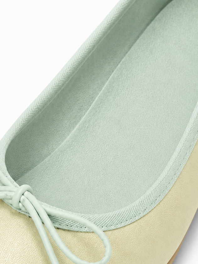 Square Toe Ballet Flats – Soft Leather Bow Flats for Everyday Comfort