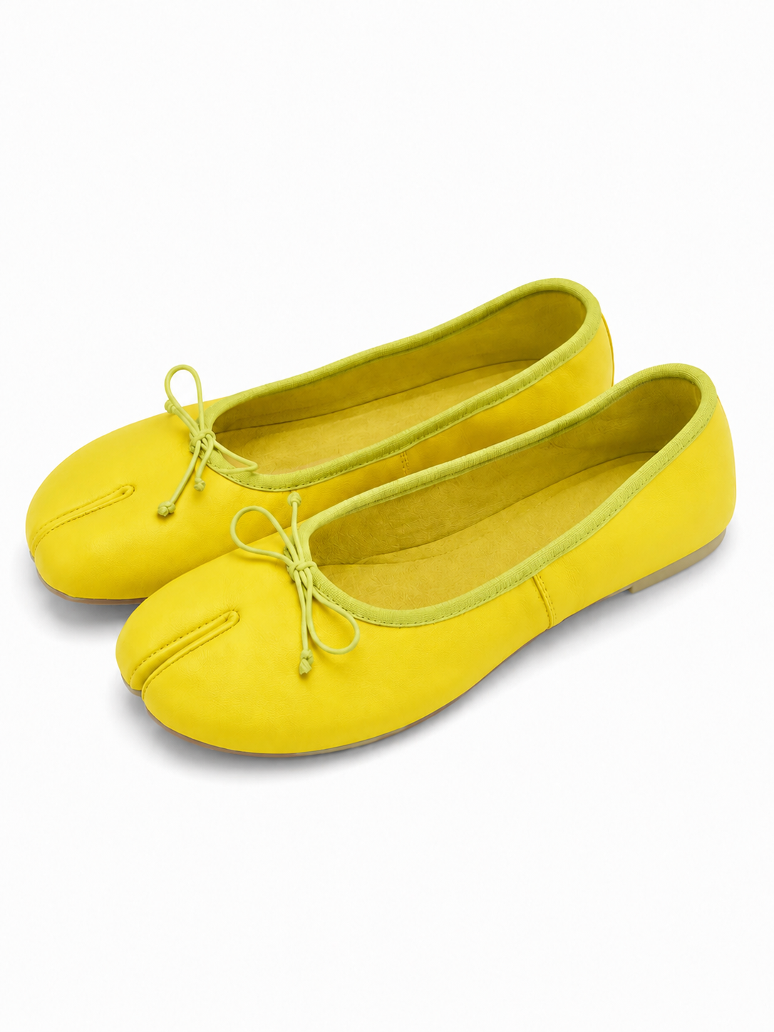Split-Toe Bow Ballet Flats for Women – Soft Slip-On Shoes