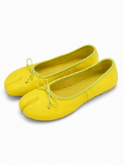 Split-Toe Bow Ballet Flats for Women – Soft Slip-On Shoes