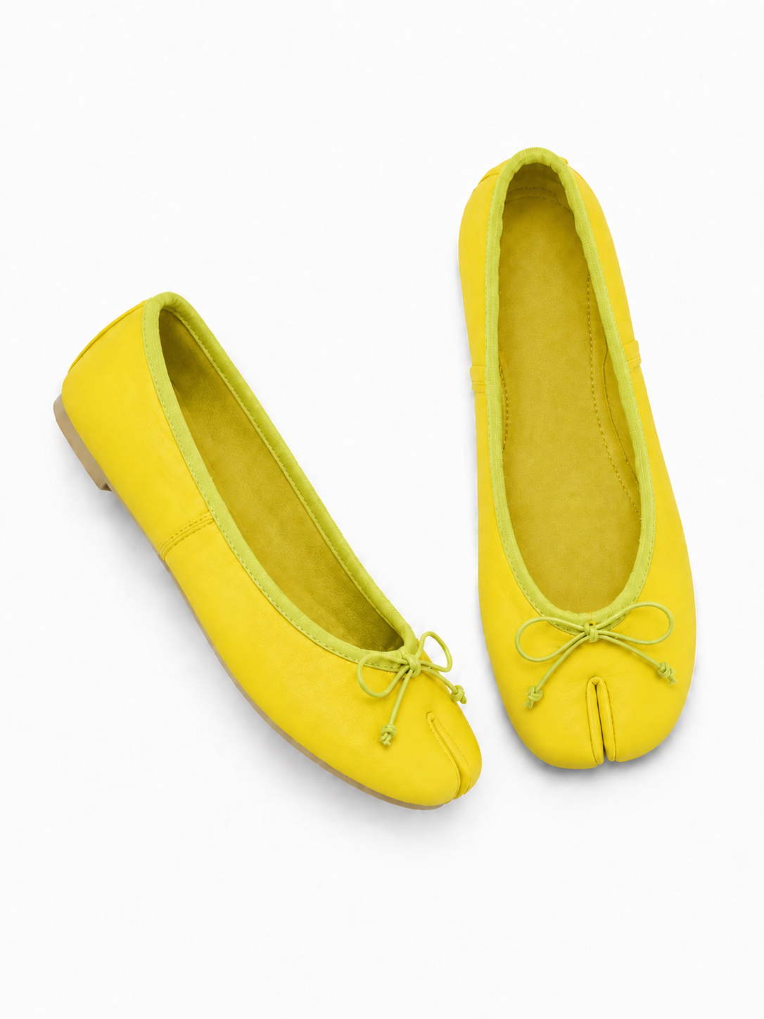 Split-Toe Bow Ballet Flats for Women – Soft Slip-On Shoes