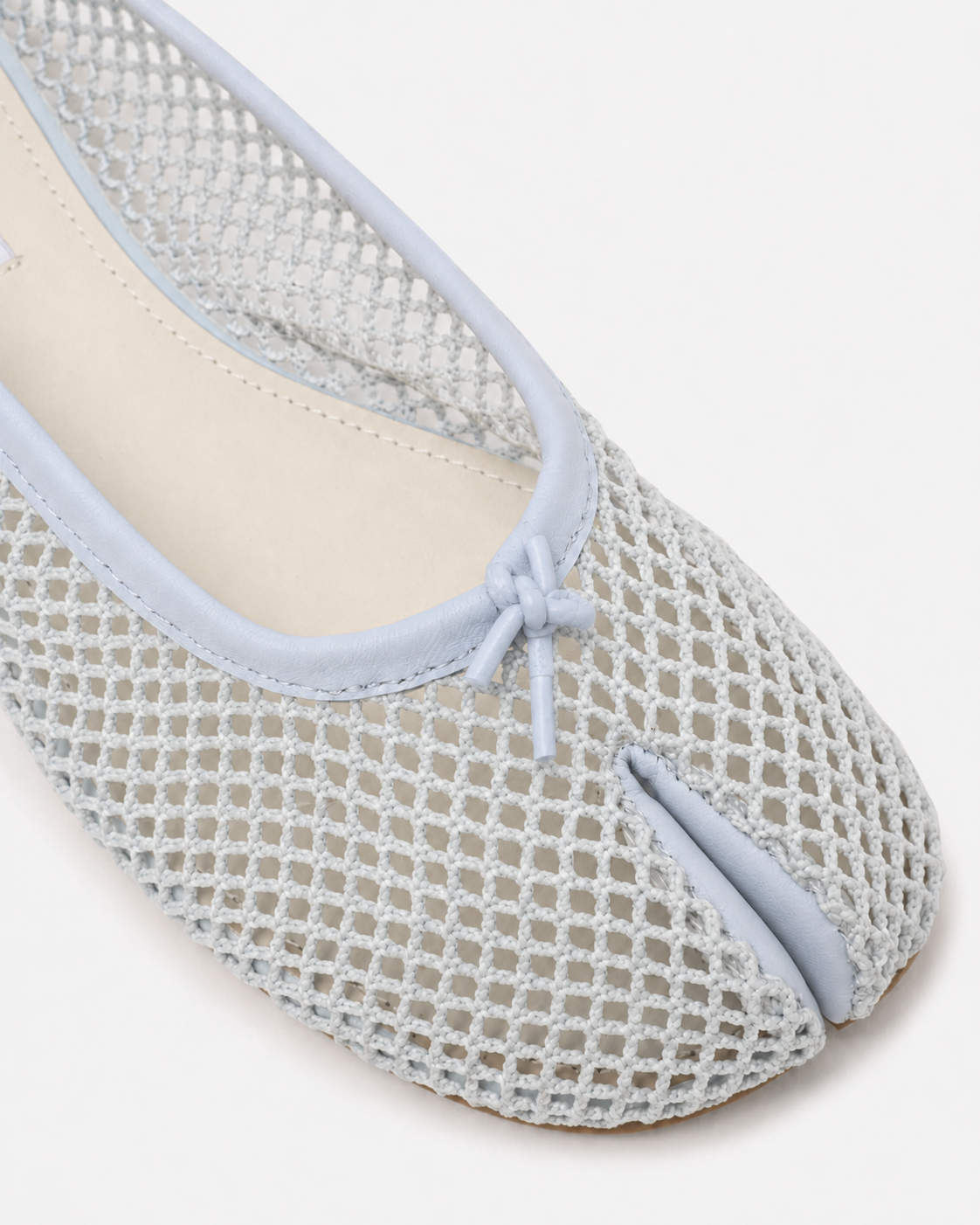 Women’s Tabi Mesh Ballet Flats – Breathable Split Toe Bow Flats