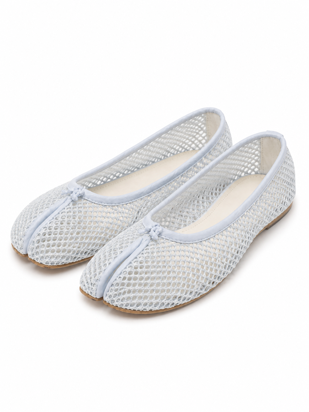 Women’s Tabi Mesh Ballet Flats – Breathable Split Toe Bow Flats