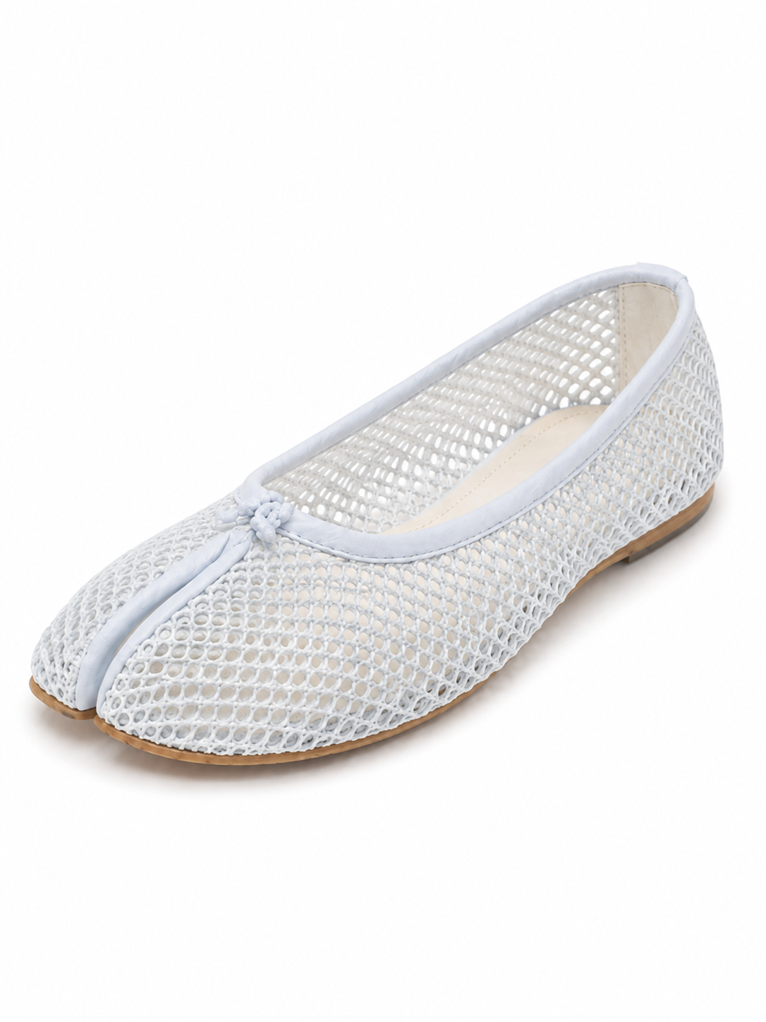 Women’s Tabi Mesh Ballet Flats – Breathable Split Toe Bow Flats
