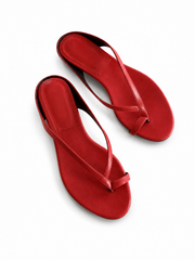 Women’s Toe Ring Kitten Heel Flip Flops – Sculpted Low Heel Thong Sandals