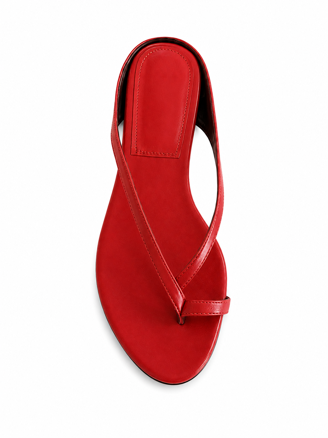 Women’s Toe Ring Kitten Heel Flip Flops – Sculpted Low Heel Thong Sandals
