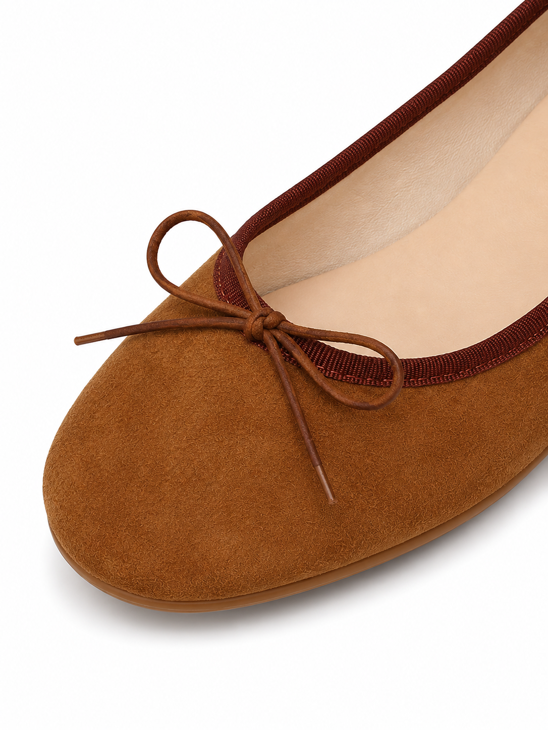 Vintage Ballet Flats for Women – Minimalist Bow Tie Slip On Ballet Shoes | Soft Leather Inspired Everyday Flats