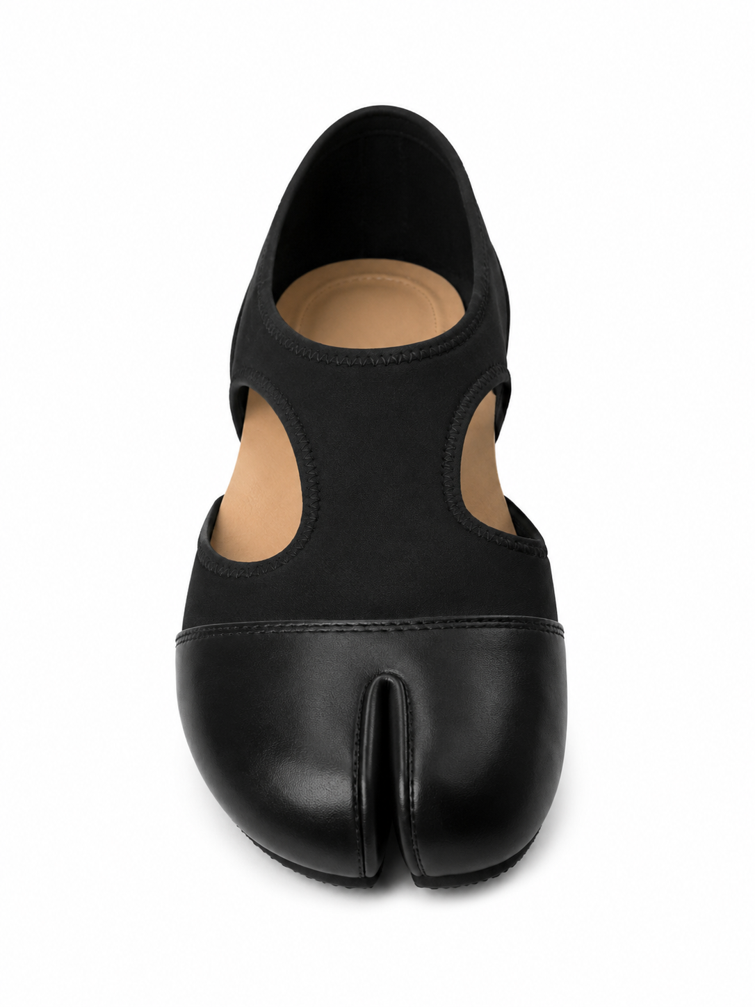 Split-Toe Hidden Wedge Ballet Flats – Minimalist Tabi Comfort Shoes