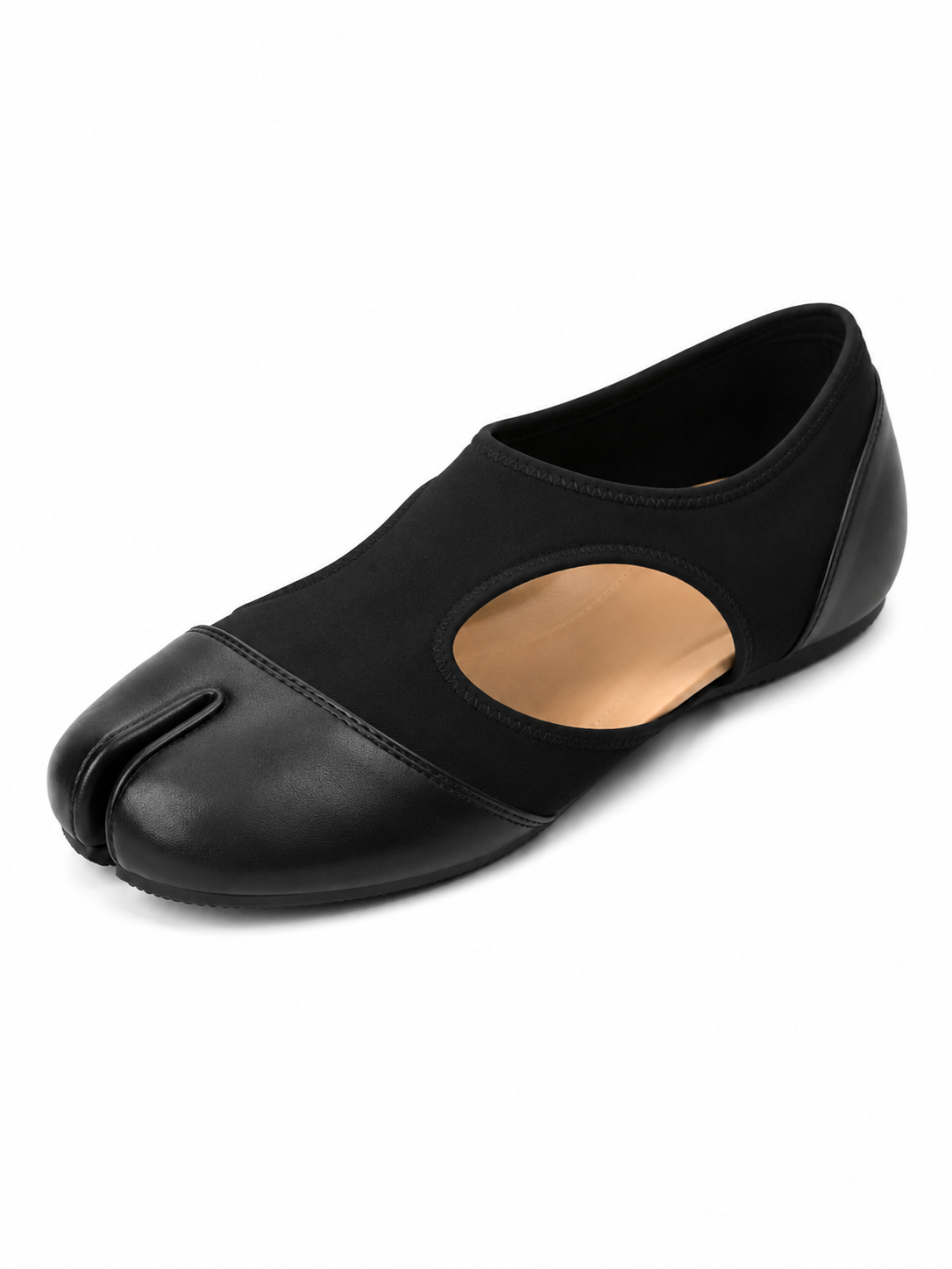 Split-Toe Hidden Wedge Ballet Flats – Minimalist Tabi Comfort Shoes