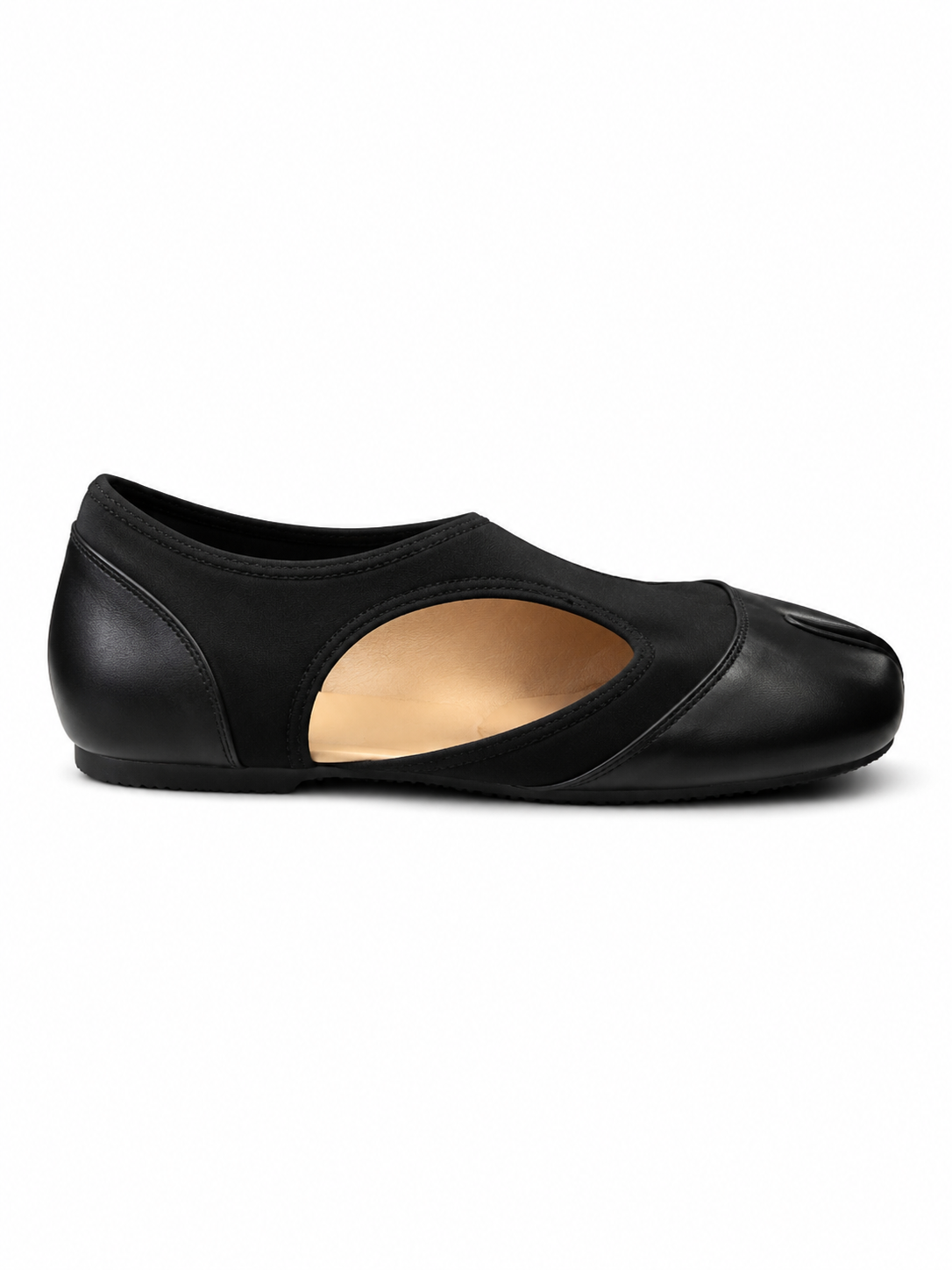 Split-Toe Hidden Wedge Ballet Flats – Minimalist Tabi Comfort Shoes
