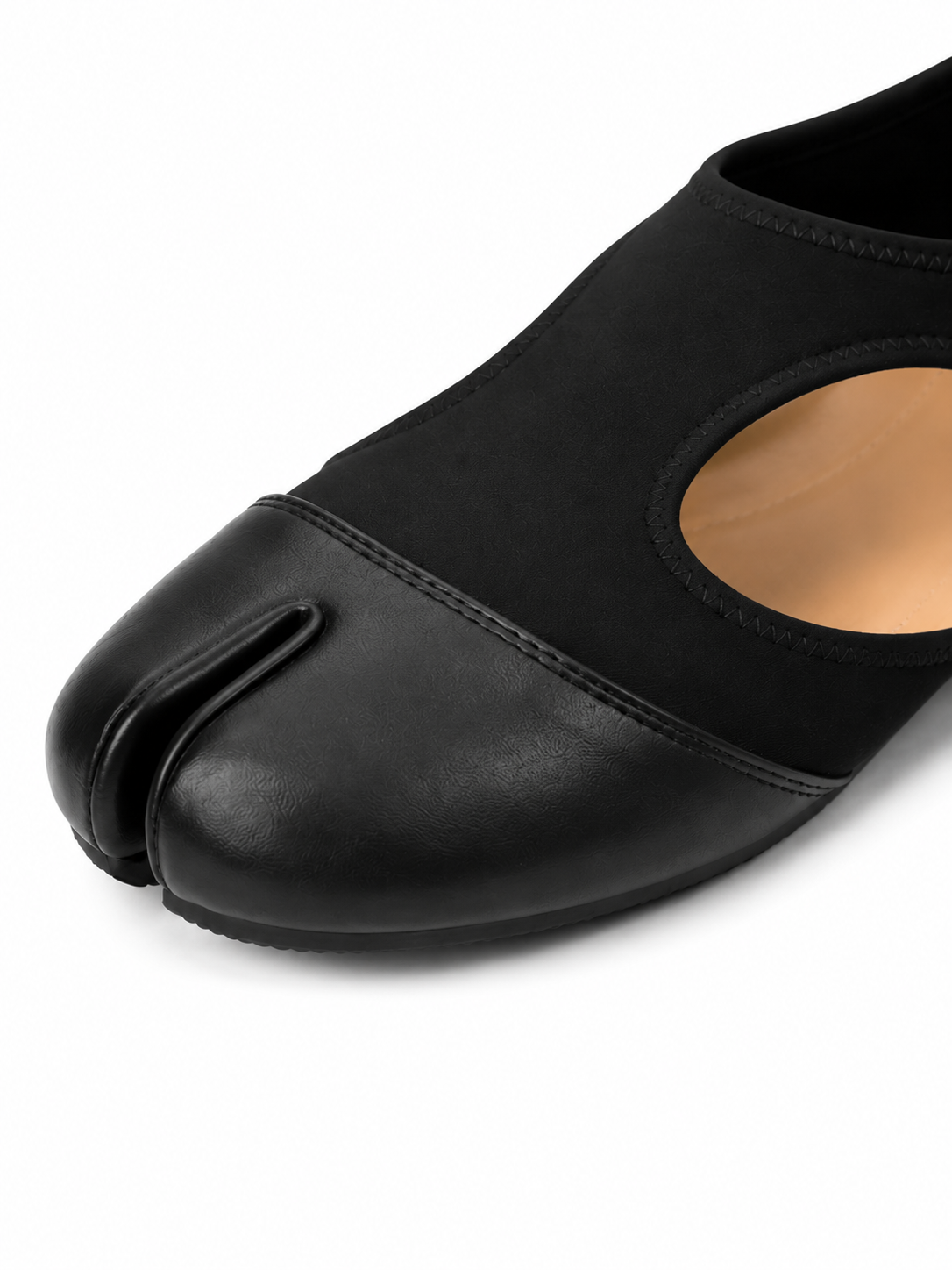 Split-Toe Hidden Wedge Ballet Flats – Minimalist Tabi Comfort Shoes