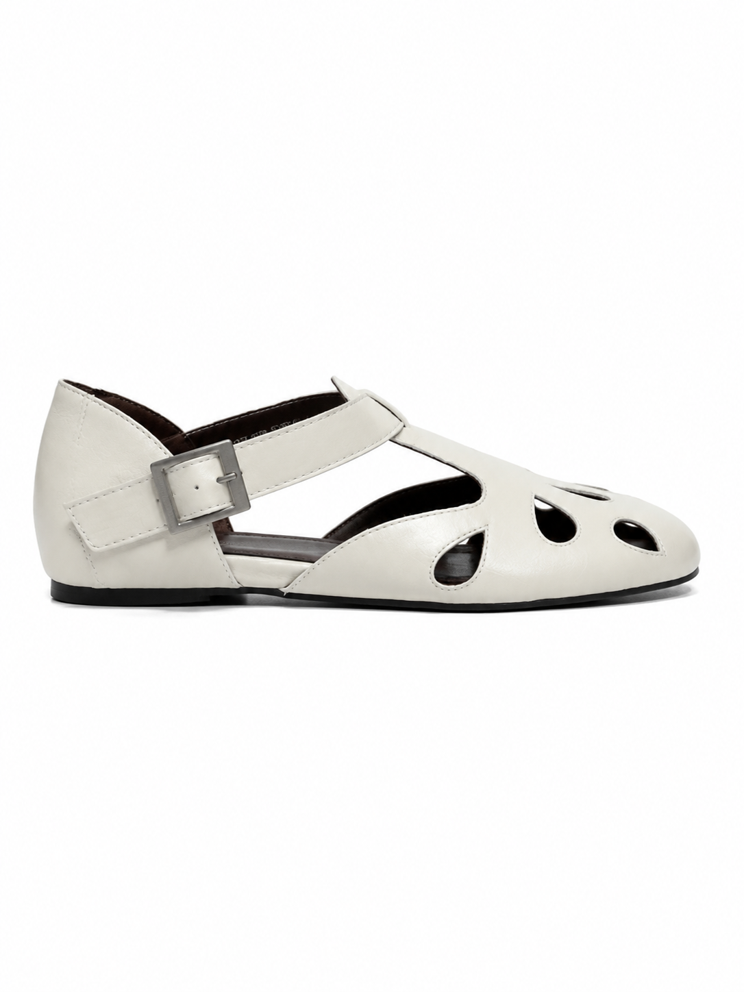 Vintage Cutout Mary Jane Flats – Minimalist T-Strap Ballet Shoes