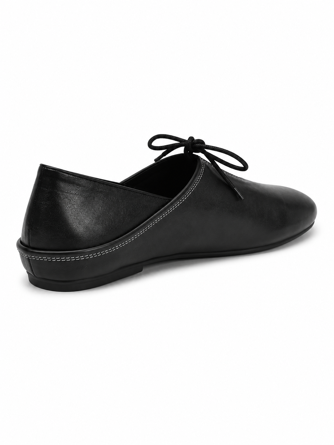 Minimalist Soft Leather Lace-Up Ballet Flats – Lightweight Everyday Comfort Shoes