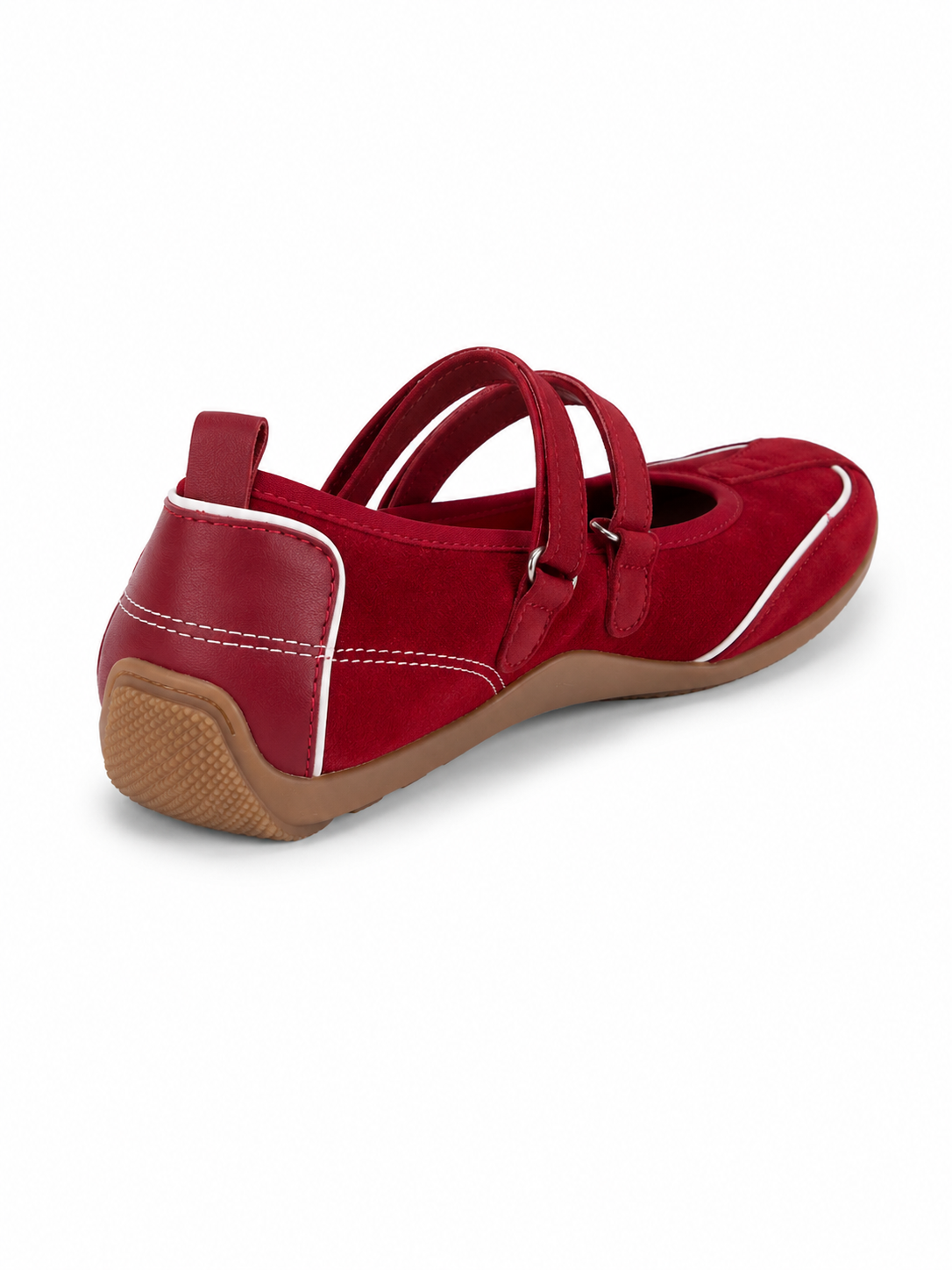 Retro Sport Mary Jane Flats – Double Strap Comfort Ballet Sneakers