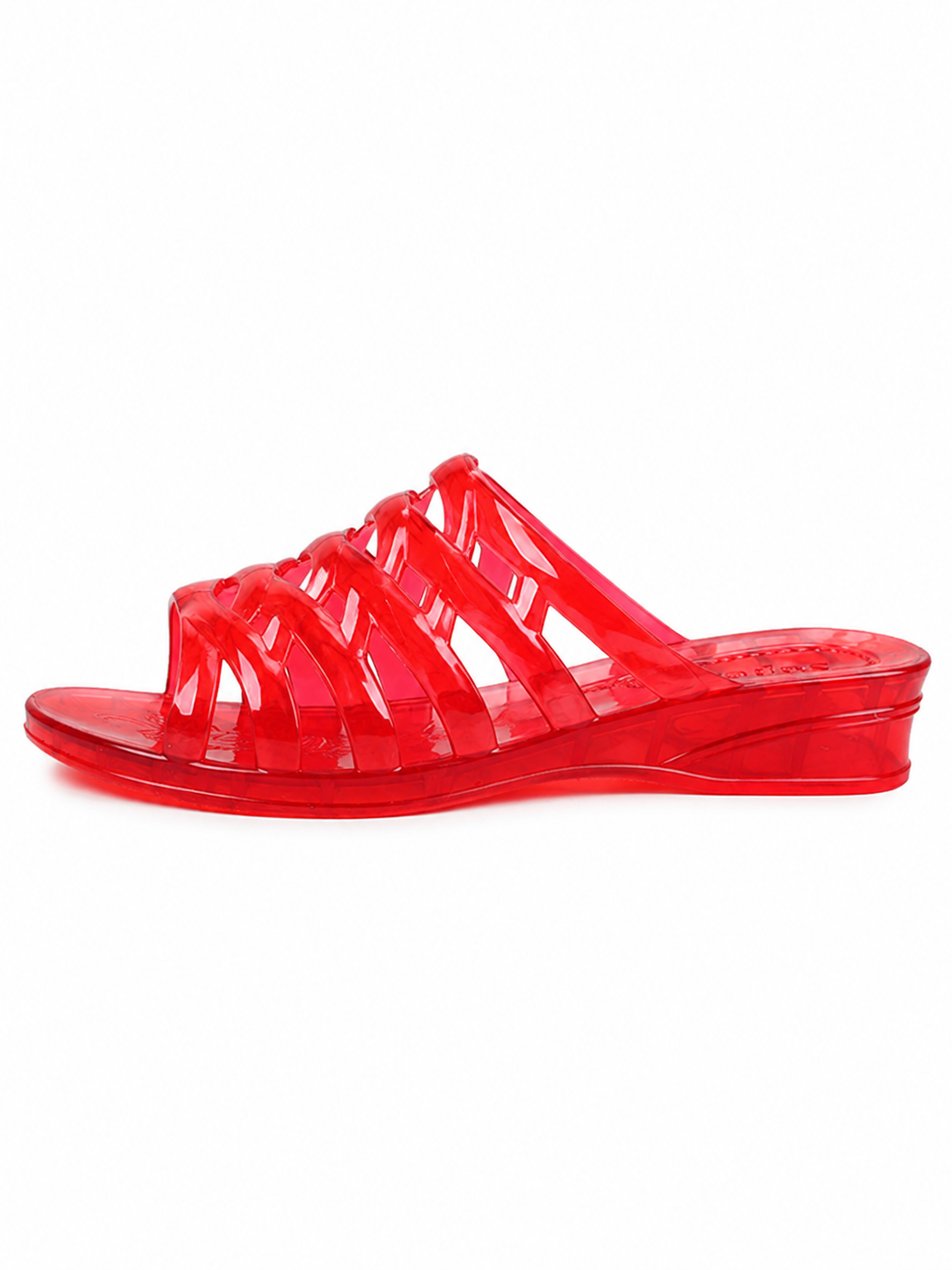 Retro Jelly Wedge Slide Sandals – Y2K Transparent PVC Vacation Slides