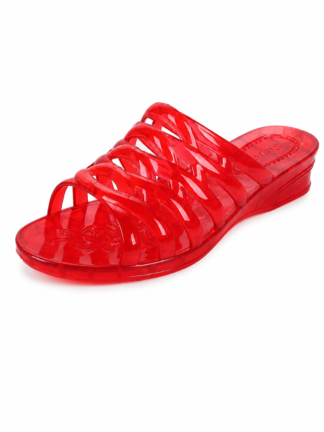 Retro Jelly Wedge Slide Sandals – Y2K Transparent PVC Vacation Slides