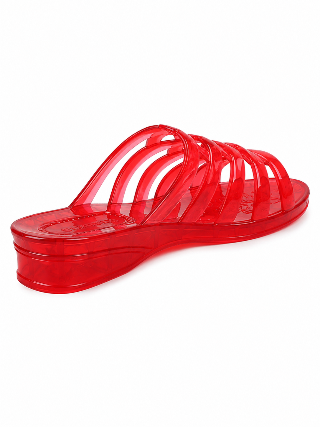 Retro Jelly Wedge Slide Sandals – Y2K Transparent PVC Vacation Slides