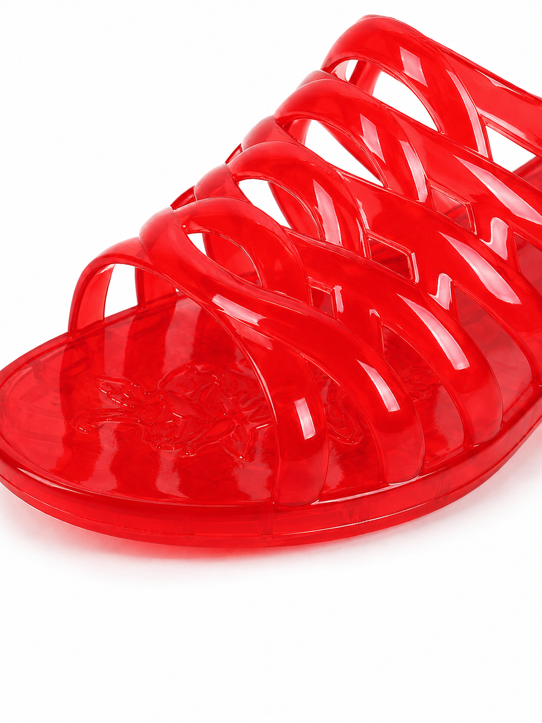 Retro Jelly Wedge Slide Sandals – Y2K Transparent PVC Vacation Slides