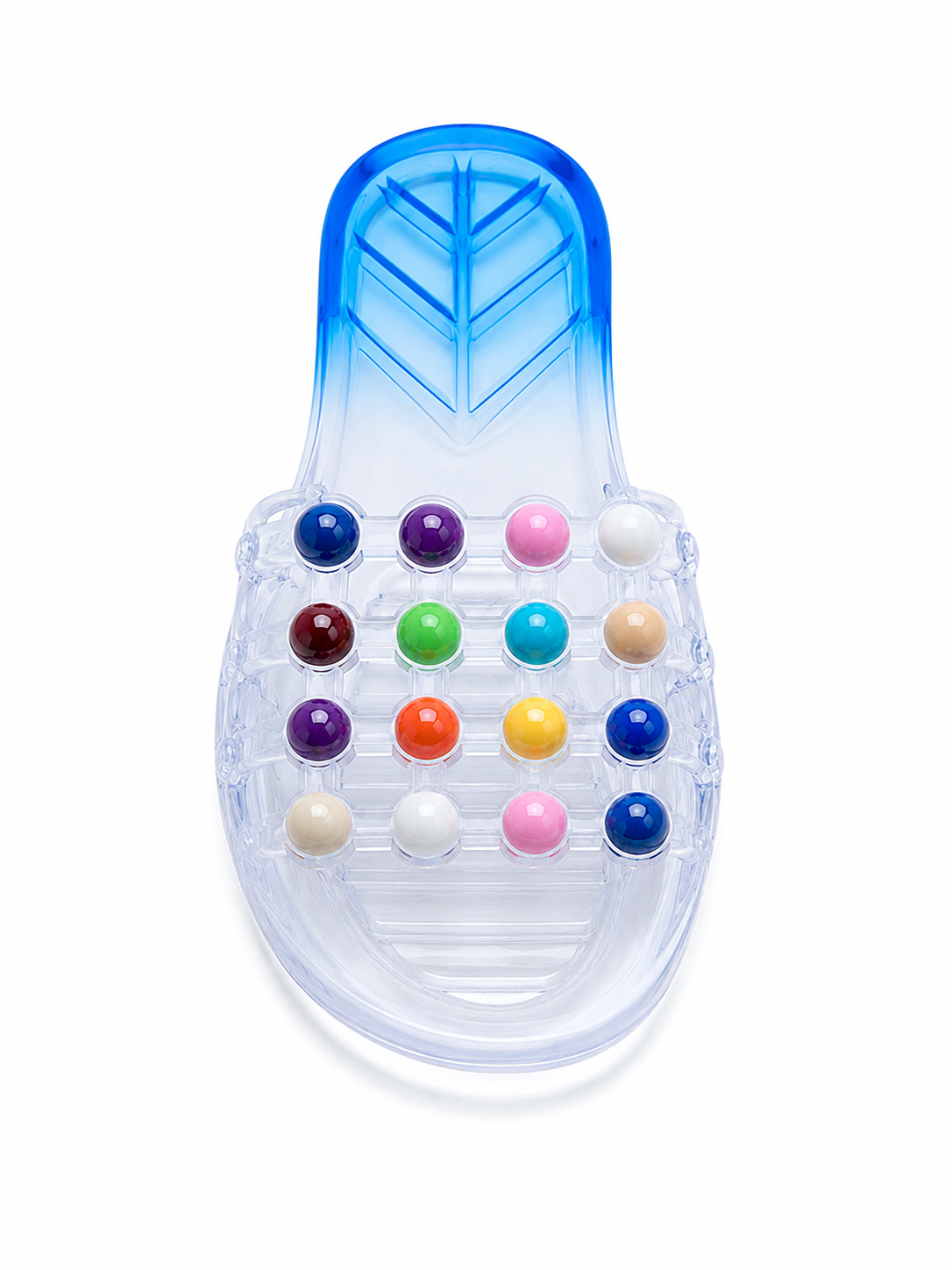 Color Pop Jelly Slide Sandals – Transparent PVC Beaded Summer Slippers