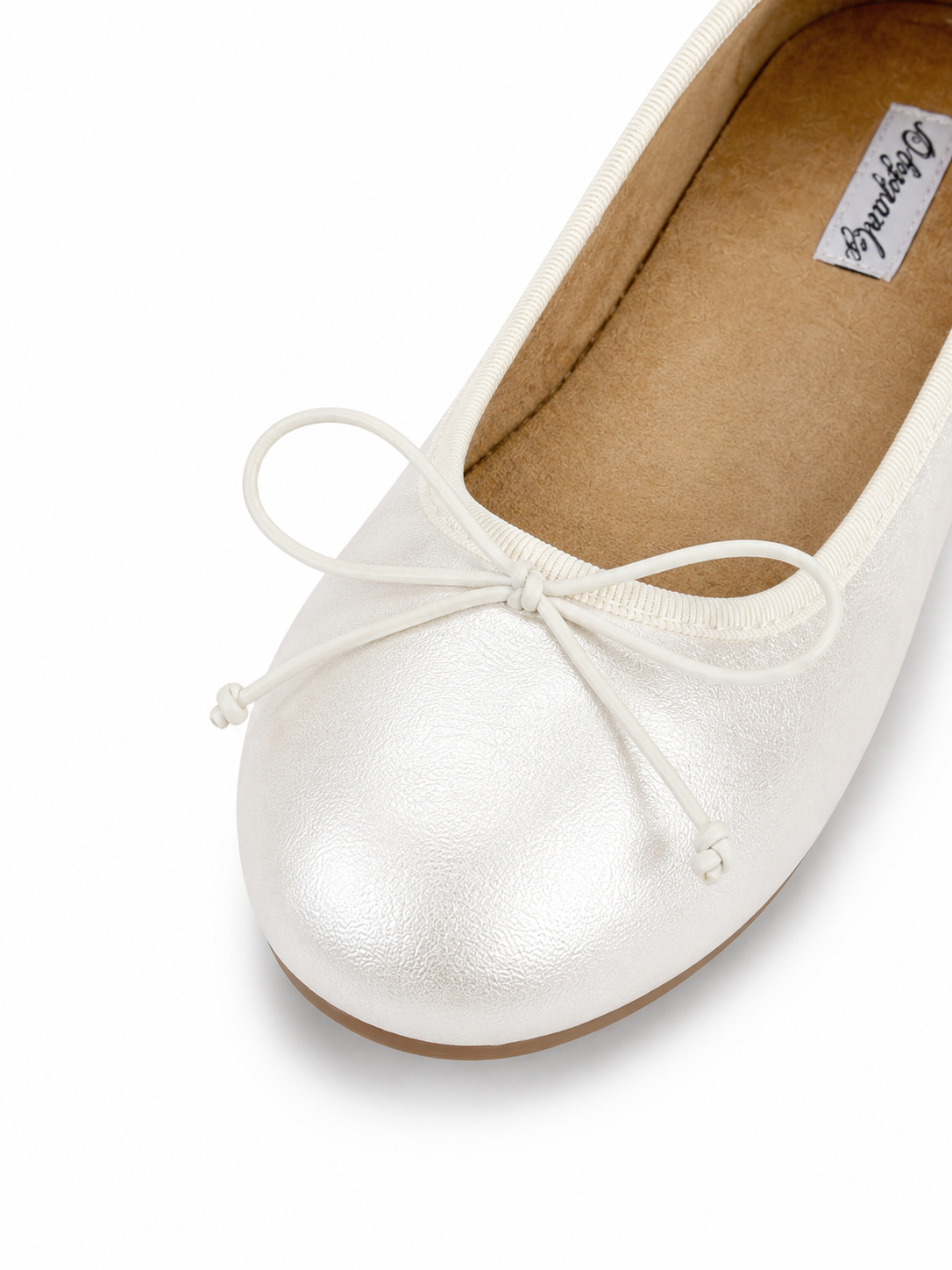 Square Toe Ballet Flats – Soft Leather Bow Flats for Everyday Comfort