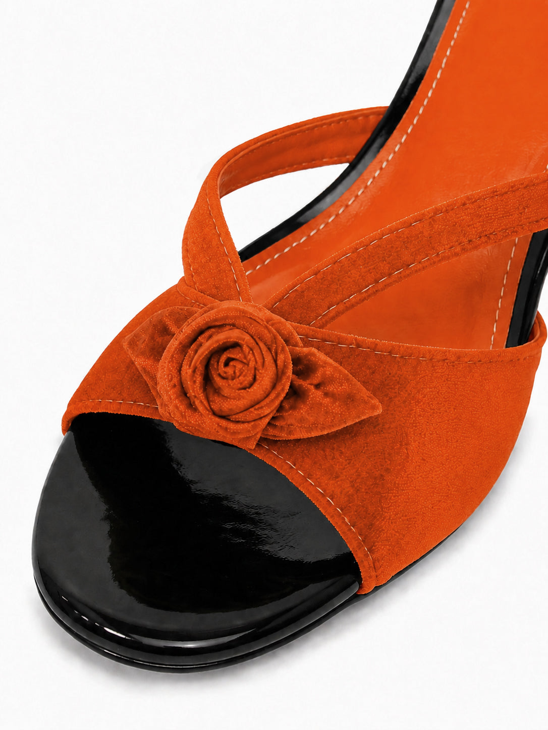 Vintage Satin Rose Cap Toe Mule Flats for Women – French Style Slip On Dress Shoes