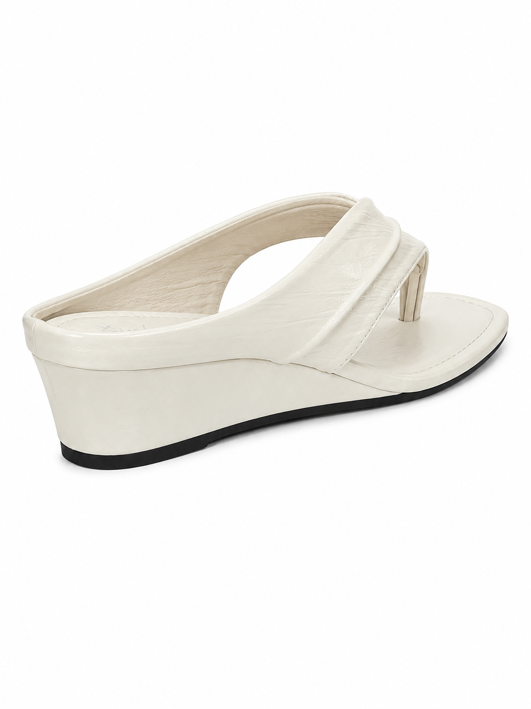 Women’s Wedge Thong Sandals – Square Toe Crisscross Slide Sandals