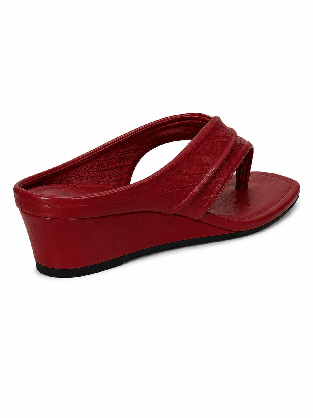 Women’s Wedge Thong Sandals – Square Toe Crisscross Slide Sandals