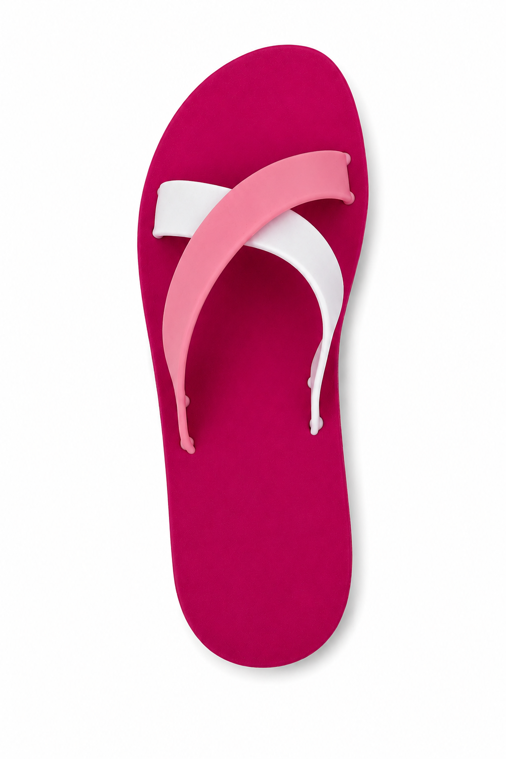 Women’s Criss Cross Rubber Slide Sandals – 100% Solid Rubber Flat Slides