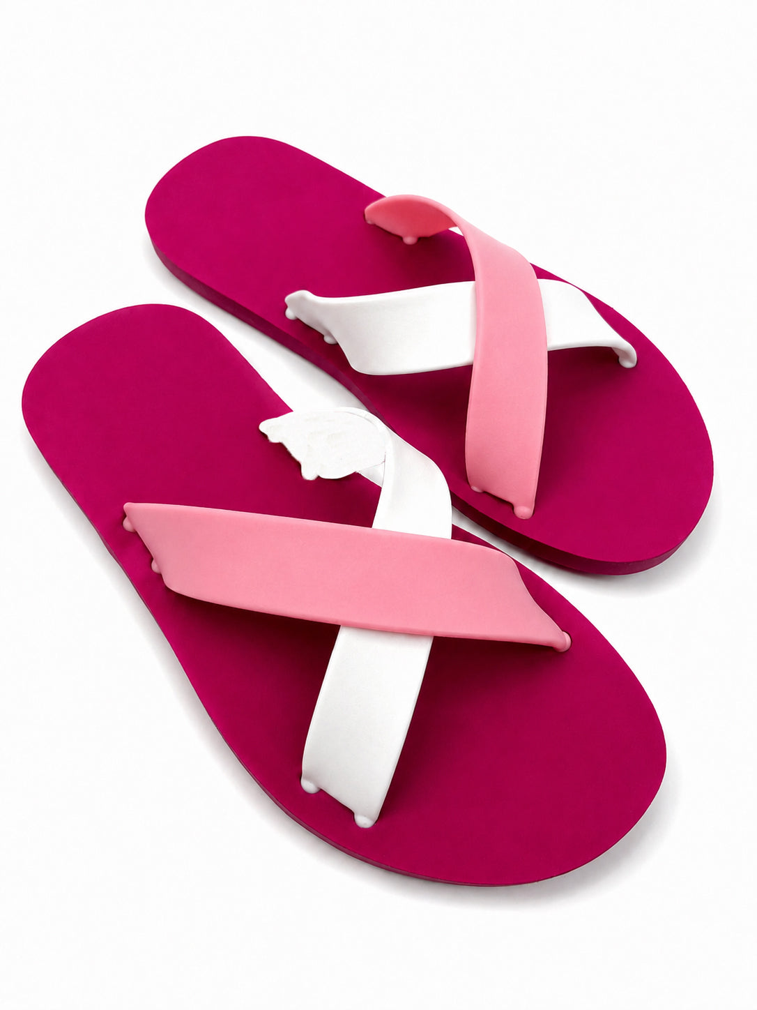 Women’s Criss Cross Rubber Slide Sandals – 100% Solid Rubber Flat Slides