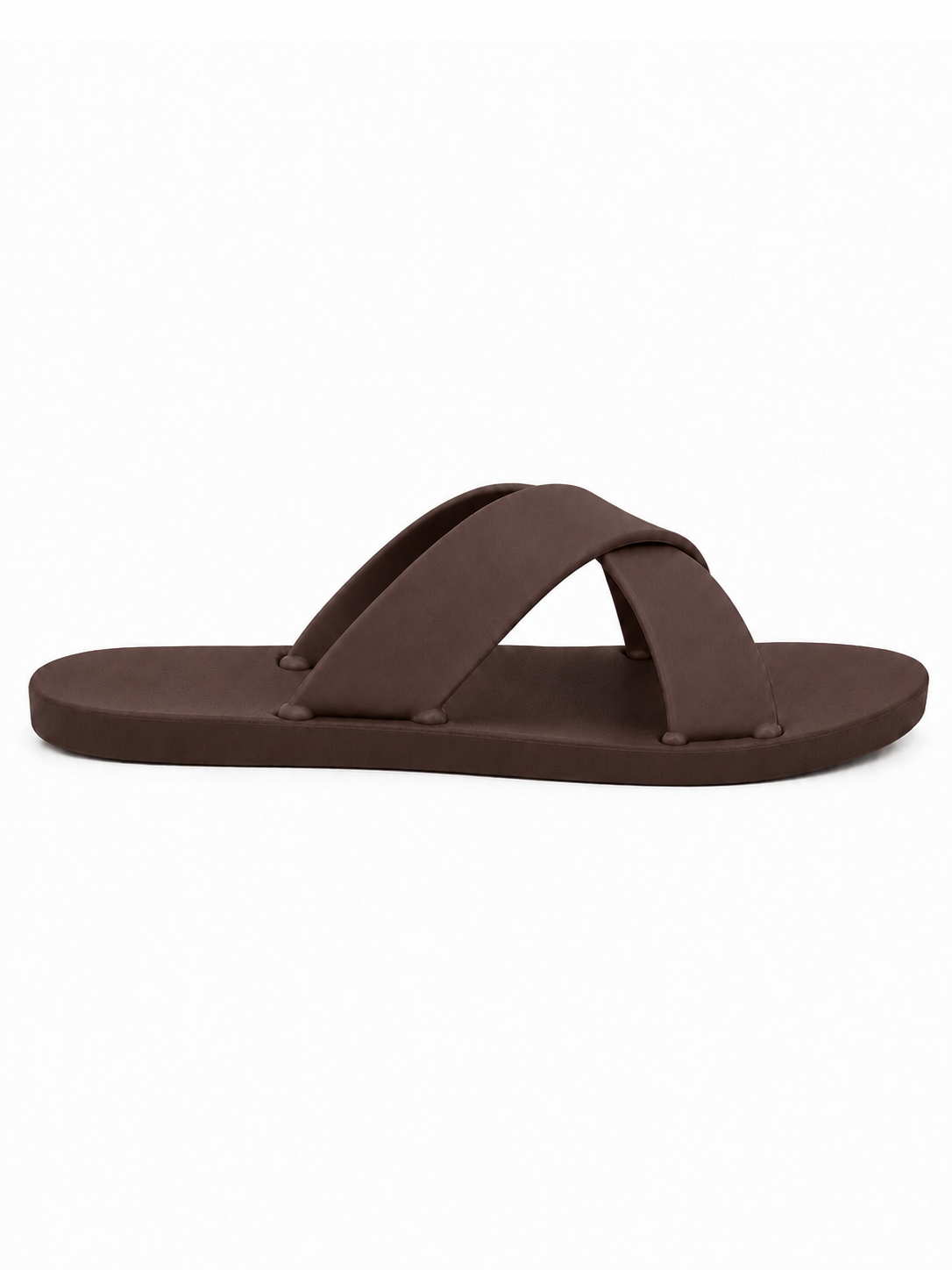 Women’s Criss Cross Rubber Slide Sandals – 100% Solid Rubber Flat Slides