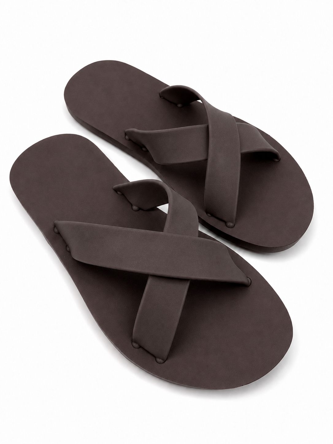 Women’s Criss Cross Rubber Slide Sandals – 100% Solid Rubber Flat Slides