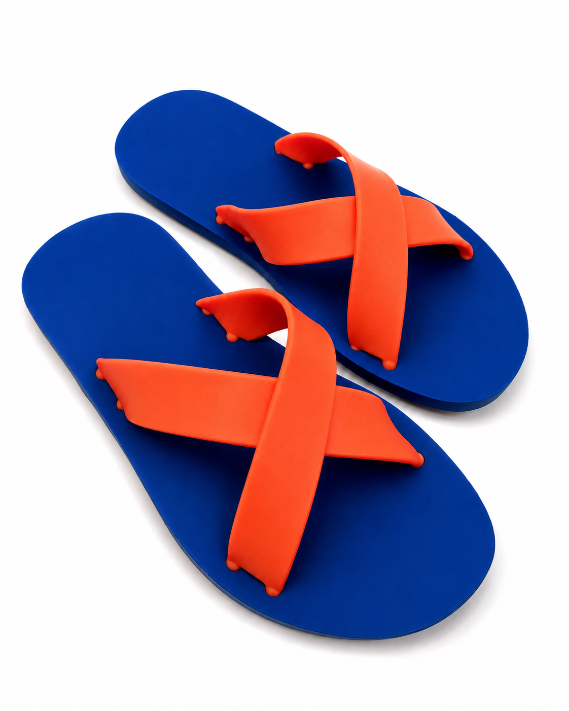 Women’s Criss Cross Rubber Slide Sandals – 100% Solid Rubber Flat Slides