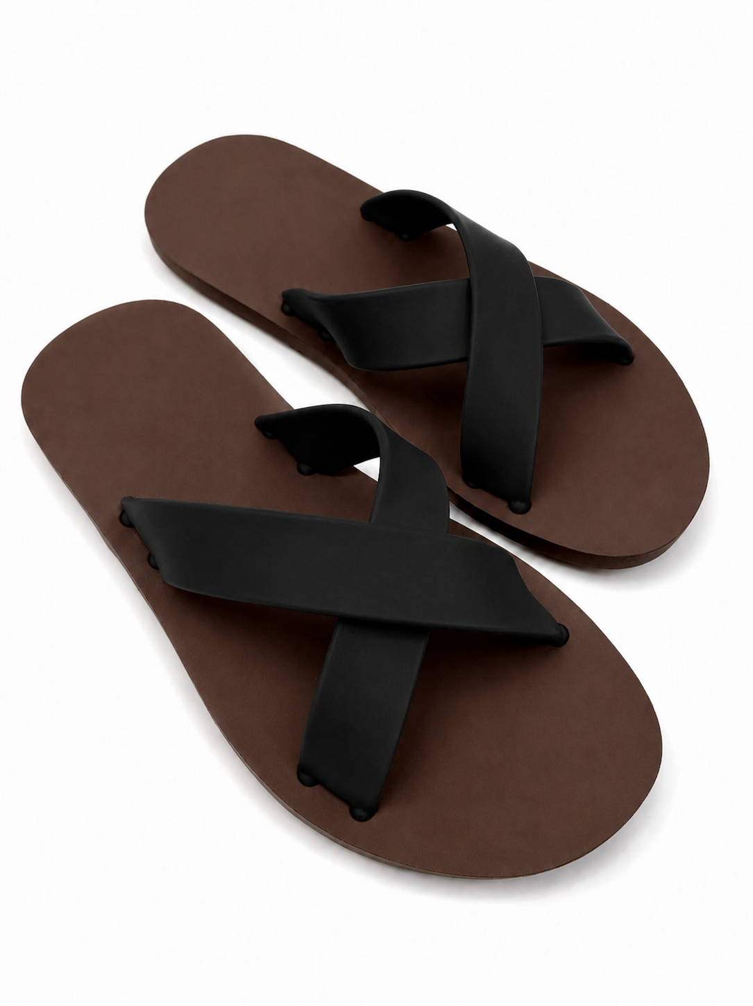Women’s Criss Cross Rubber Slide Sandals – 100% Solid Rubber Flat Slides
