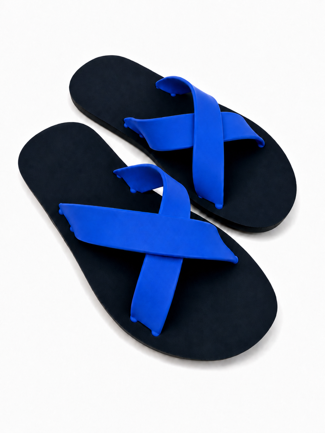 Women’s Criss Cross Rubber Slide Sandals – 100% Solid Rubber Flat Slides