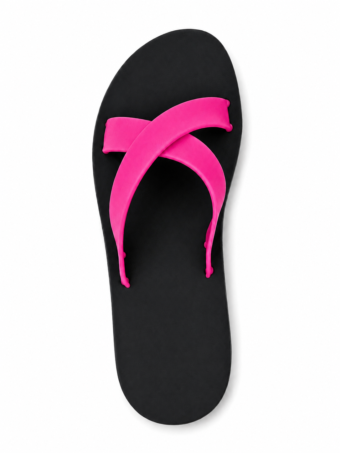 Women’s Criss Cross Rubber Slide Sandals – 100% Solid Rubber Flat Slides