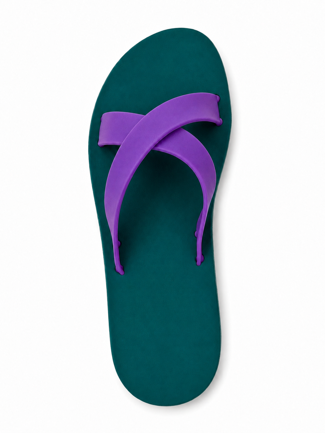 Women’s Criss Cross Rubber Slide Sandals – 100% Solid Rubber Flat Slides