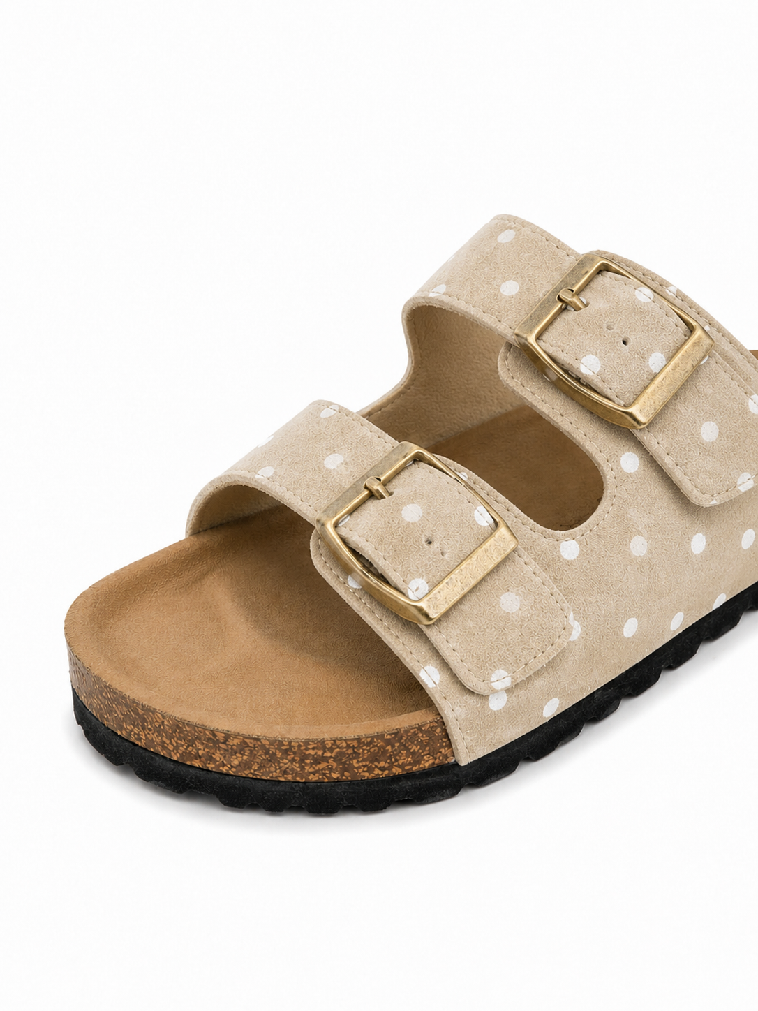 Retro Polka Dot Cork Slides