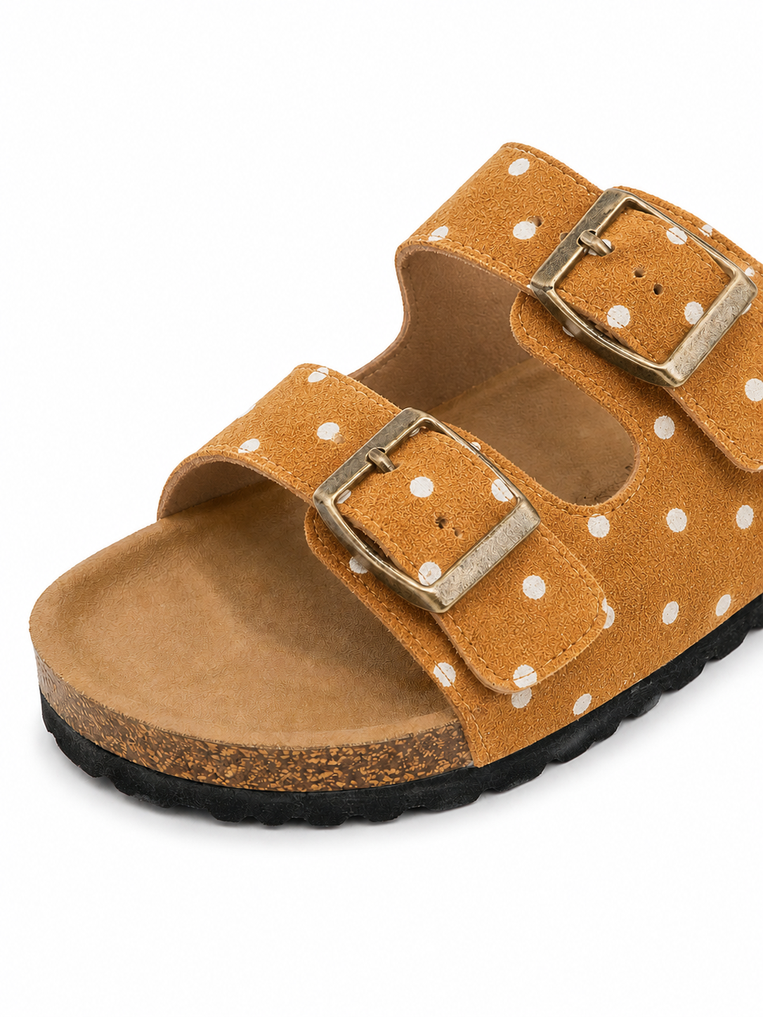 Retro Polka Dot Cork Slides