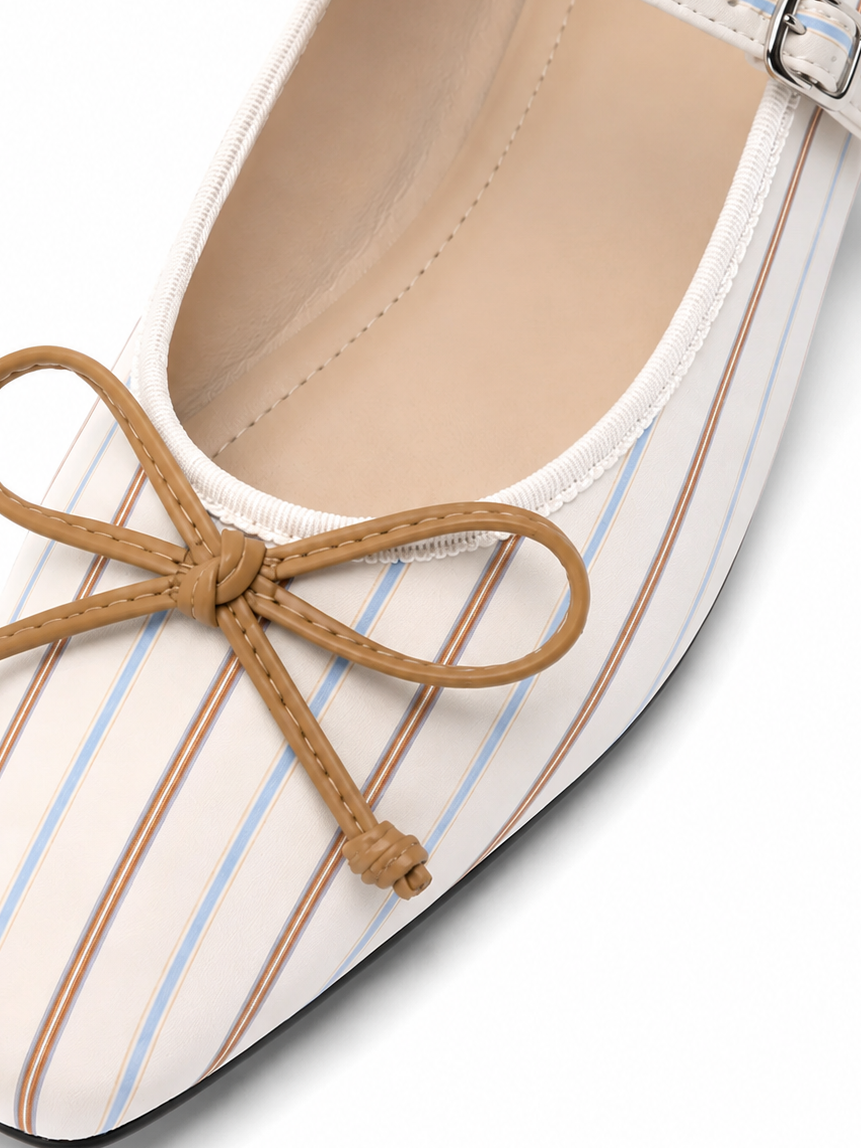 Vintage Bow Mary Jane Flats