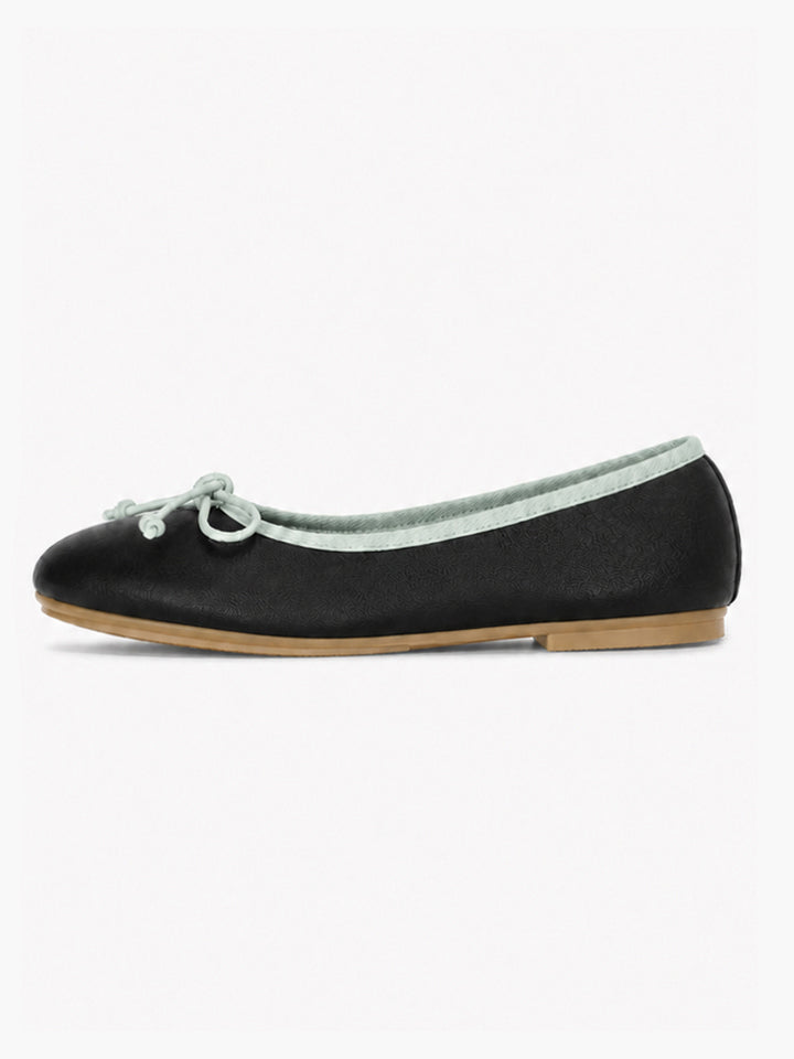 Square Toe Ballet Flats – Soft Leather Bow Flats for Everyday Comfort