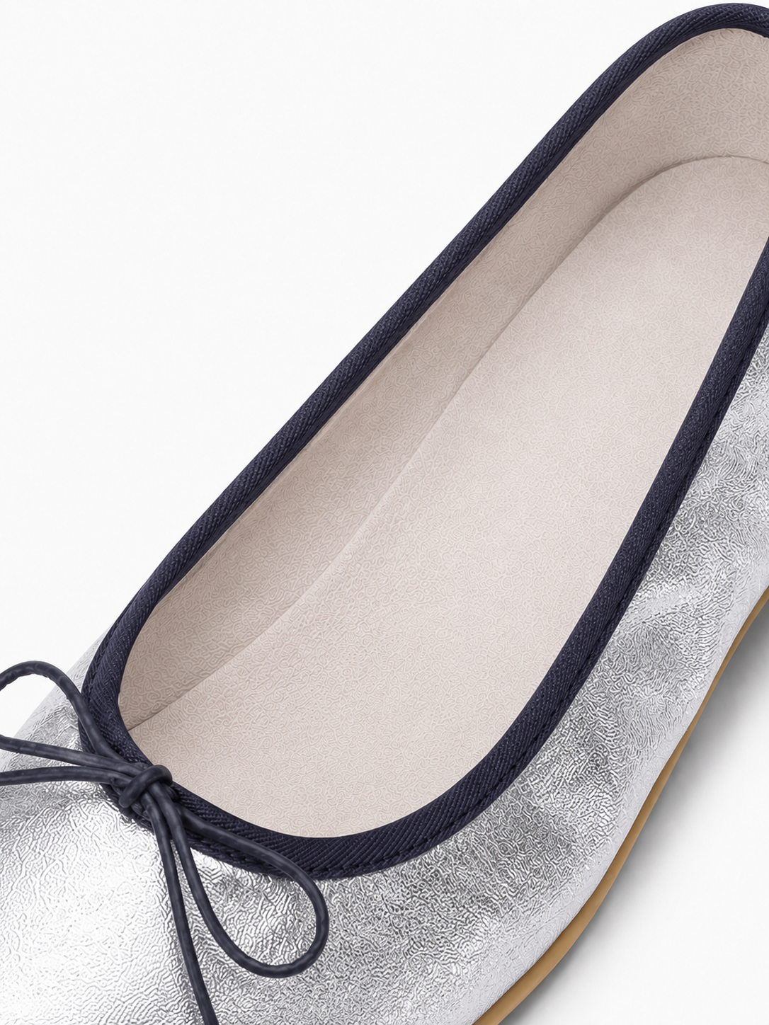 Square Toe Ballet Flats – Soft Leather Bow Flats for Everyday Comfort