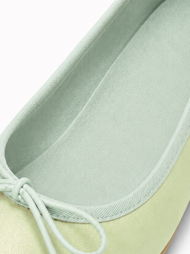 Square Toe Ballet Flats – Soft Leather Bow Flats for Everyday Comfort