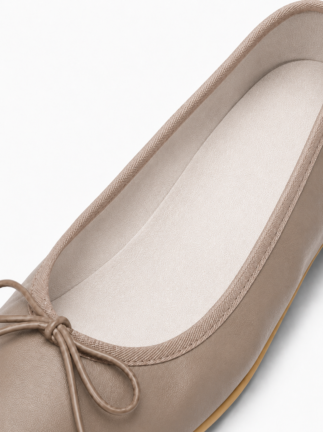 Square Toe Ballet Flats – Soft Leather Bow Flats for Everyday Comfort