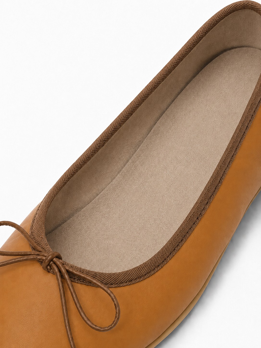 Square Toe Ballet Flats – Soft Leather Bow Flats for Everyday Comfort