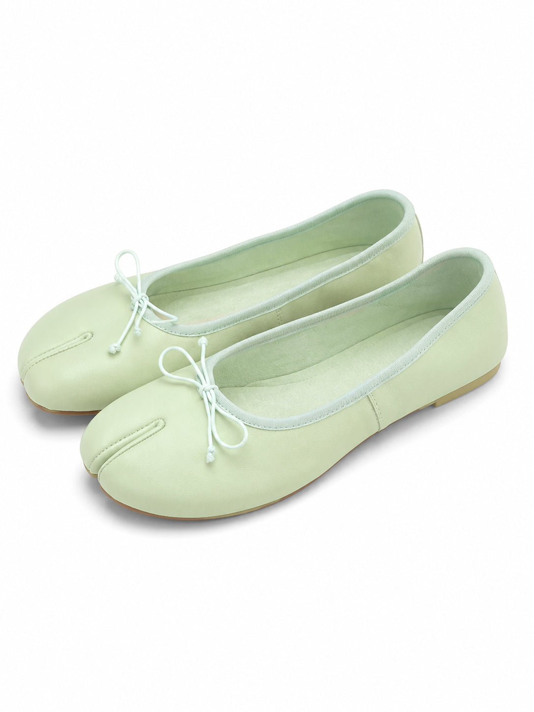 Split-Toe Bow Ballet Flats for Women – Soft Slip-On Shoes