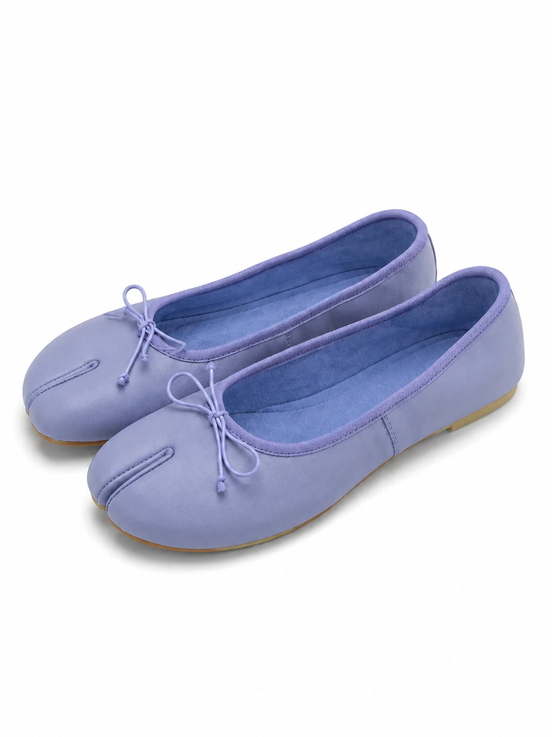 Split-Toe Bow Ballet Flats for Women – Soft Slip-On Shoes