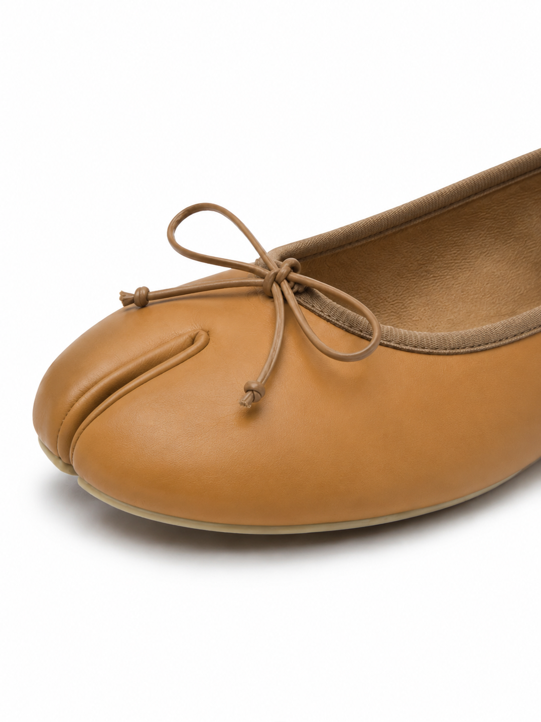 Split-Toe Bow Ballet Flats for Women – Soft Slip-On Shoes