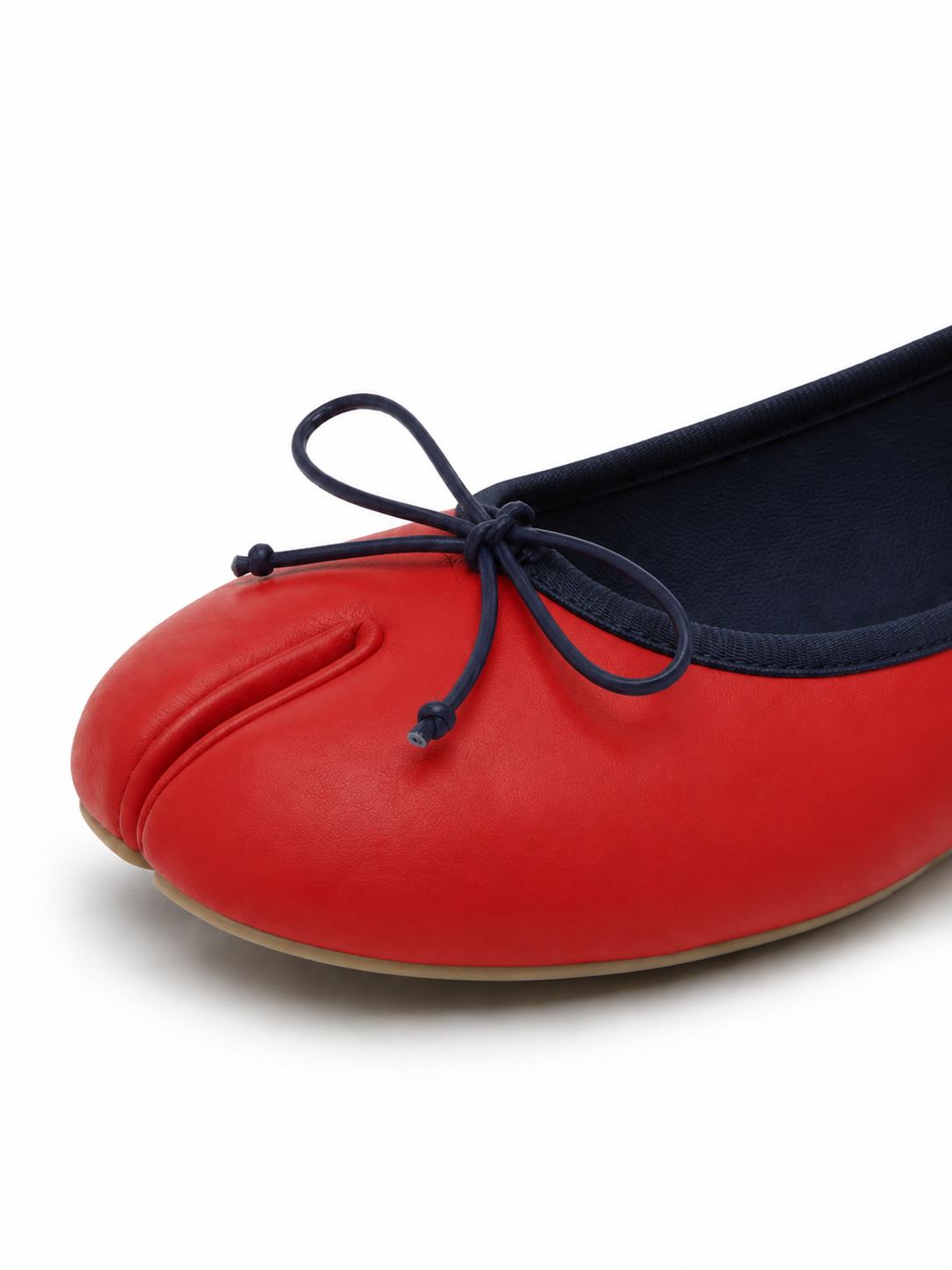Split-Toe Bow Ballet Flats for Women – Soft Slip-On Shoes