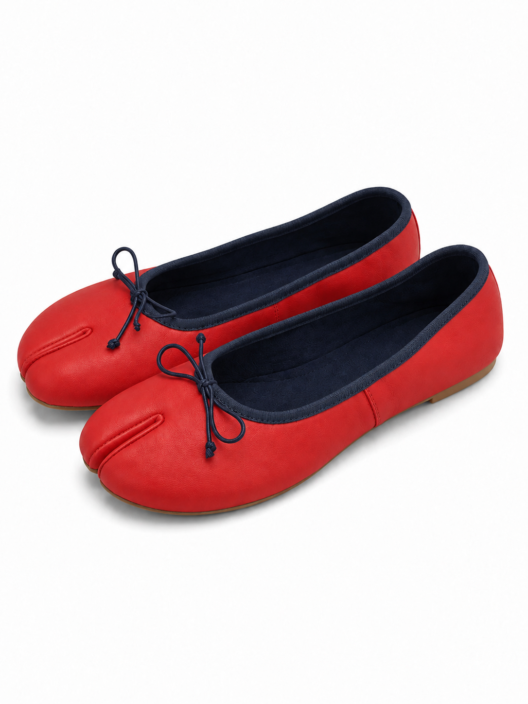 Split-Toe Bow Ballet Flats for Women – Soft Slip-On Shoes